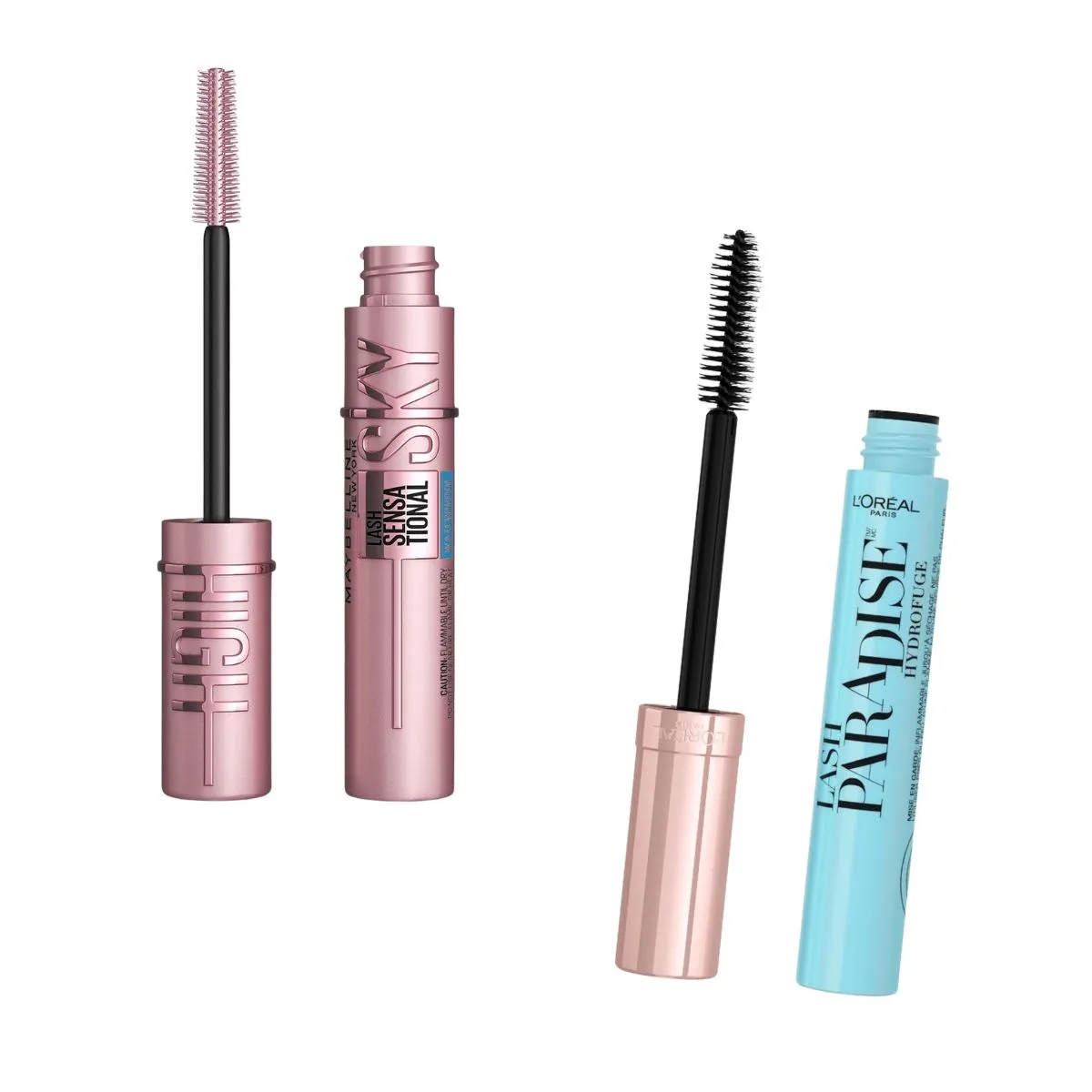 4. Waterproof Mascara – Maybelline Lash Sensational Waterproof or L'Oréal Lash Paradise Waterproof